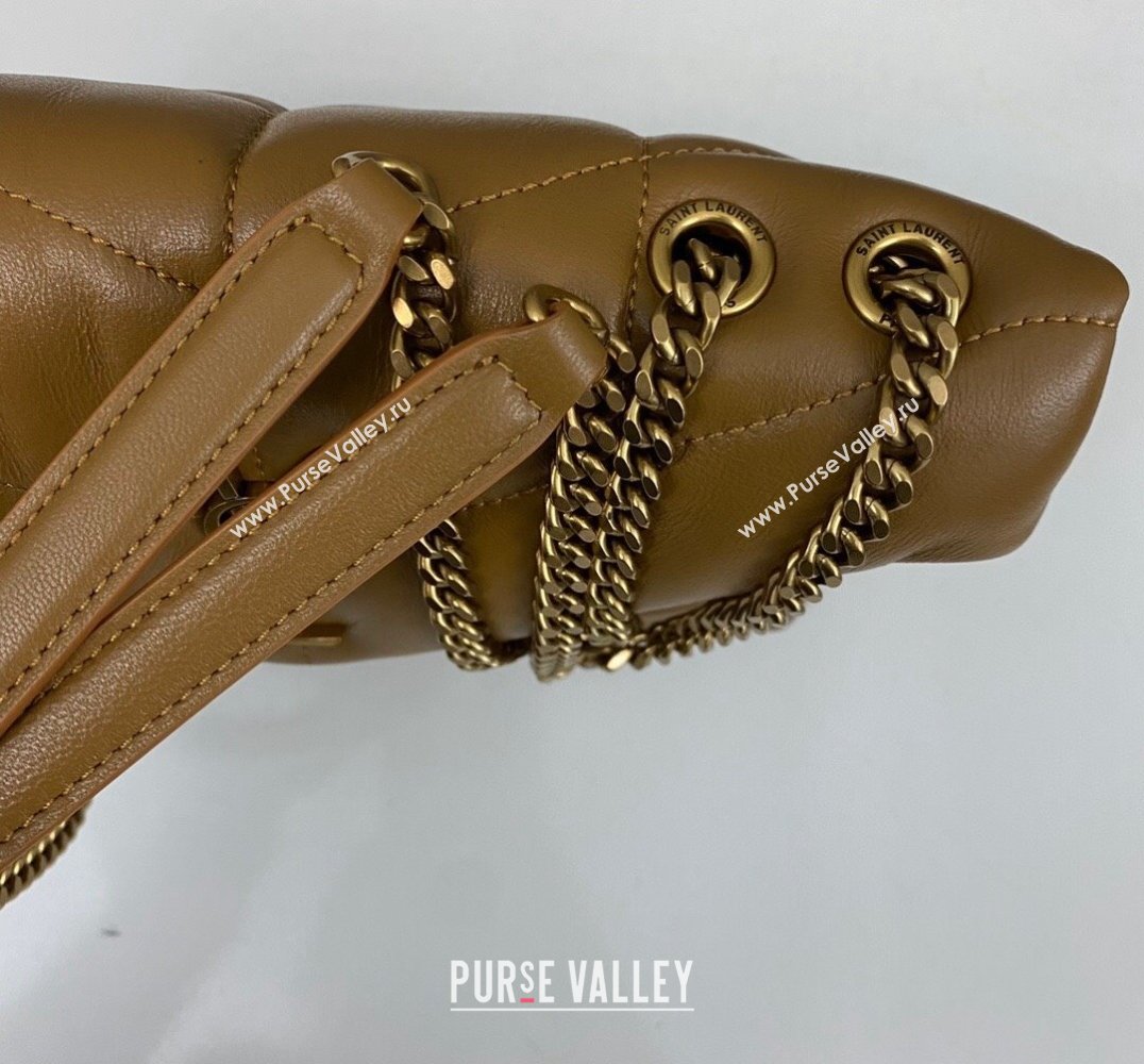 Saint Laurent toy puffer Bag in lambskin 759337 Brown (nana-24010940)