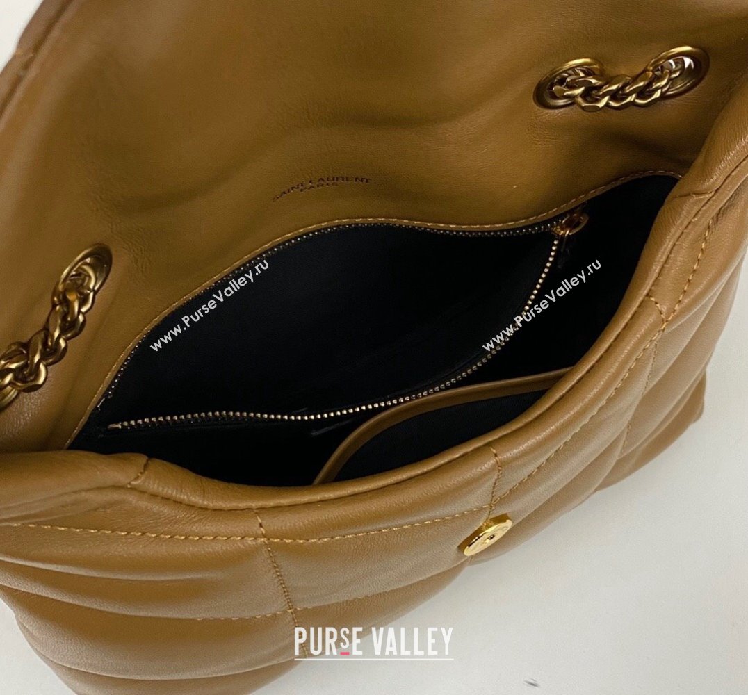Saint Laurent toy puffer Bag in lambskin 759337 Brown (nana-24010940)
