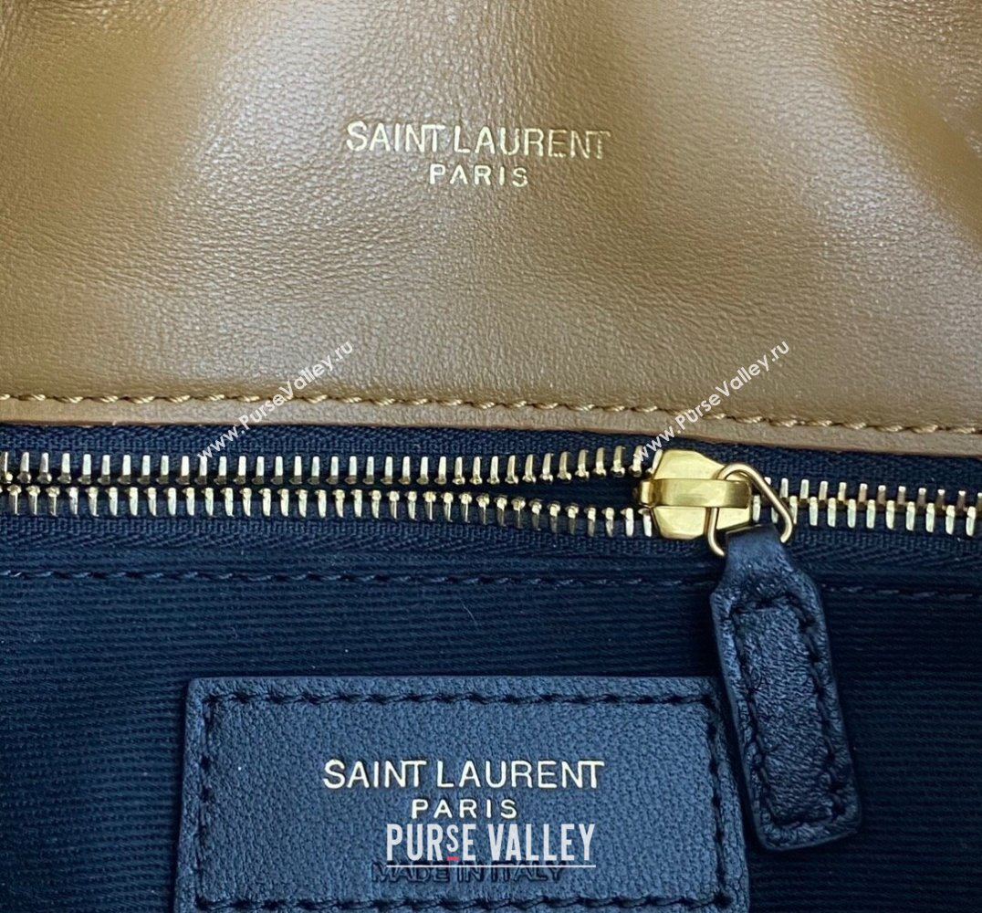 Saint Laurent toy puffer Bag in lambskin 759337 Brown (nana-24010940)