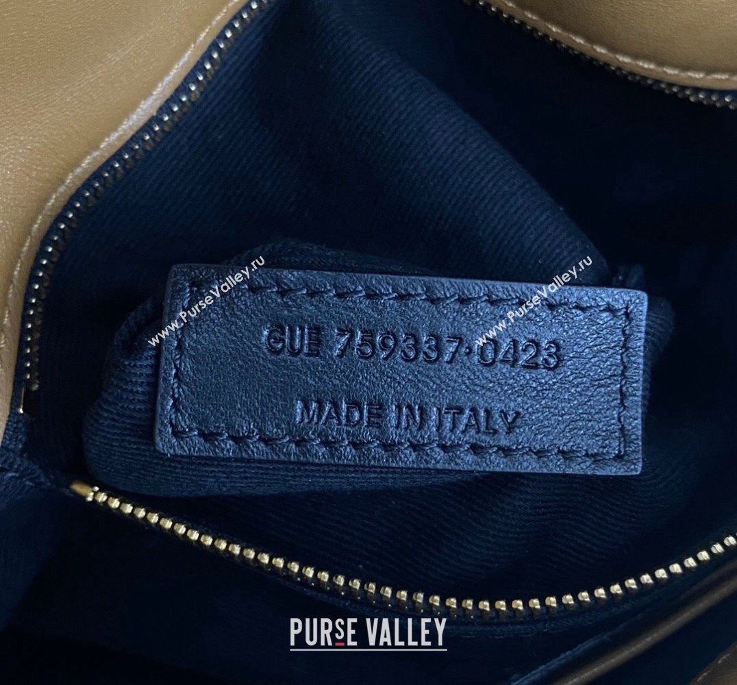 Saint Laurent toy puffer Bag in lambskin 759337 Brown (nana-24010940)