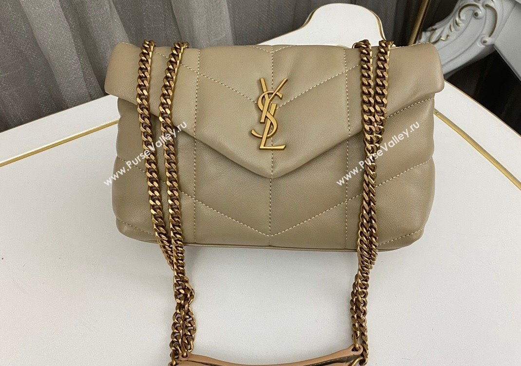 Saint Laurent toy puffer Bag in lambskin 759337 Beige (nana-24010941)