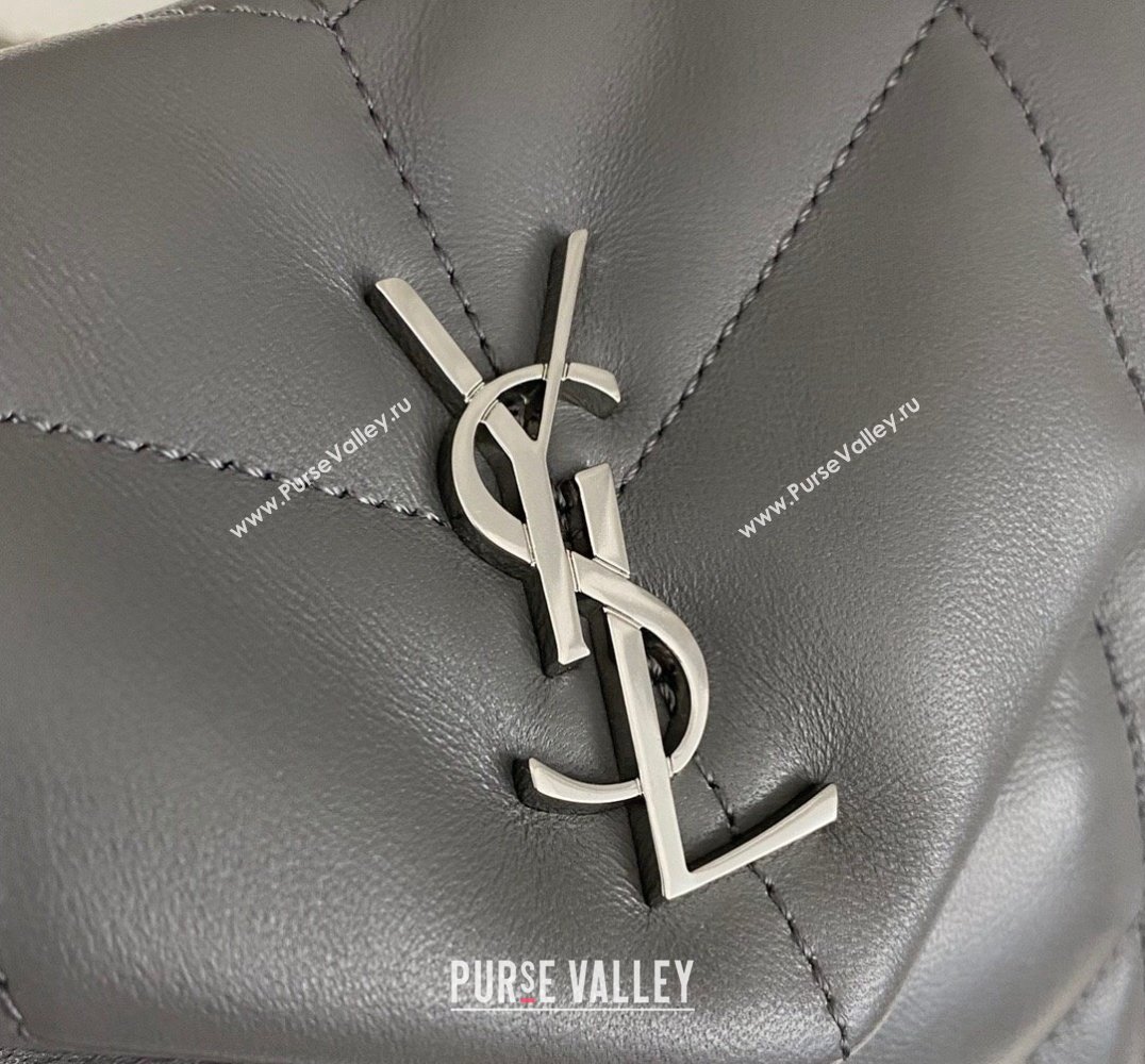 Saint Laurent toy puffer Bag in lambskin 759337 Gray (nana-24010942)