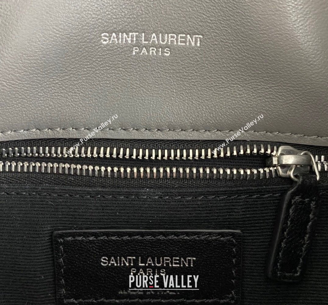 Saint Laurent toy puffer Bag in lambskin 759337 Gray (nana-24010942)