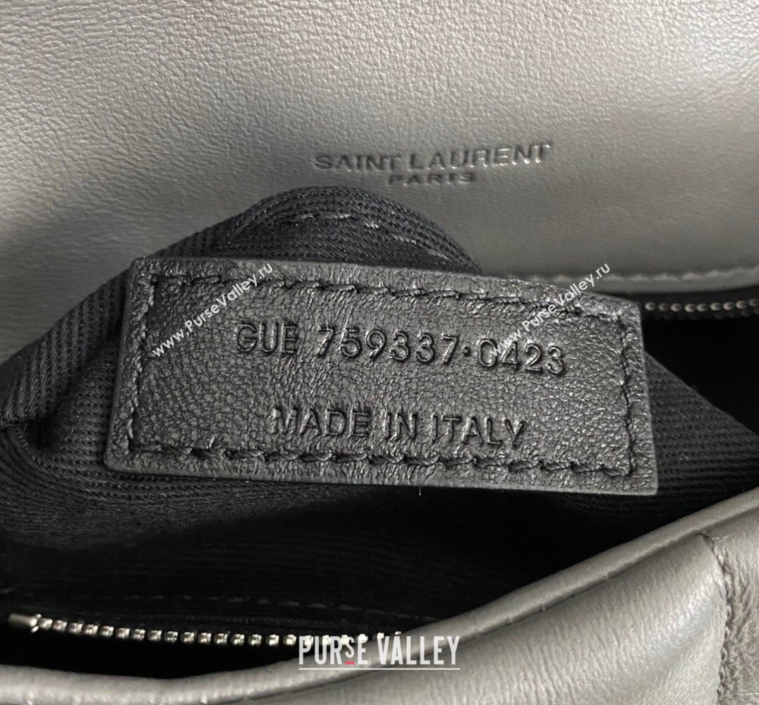 Saint Laurent toy puffer Bag in lambskin 759337 Gray (nana-24010942)