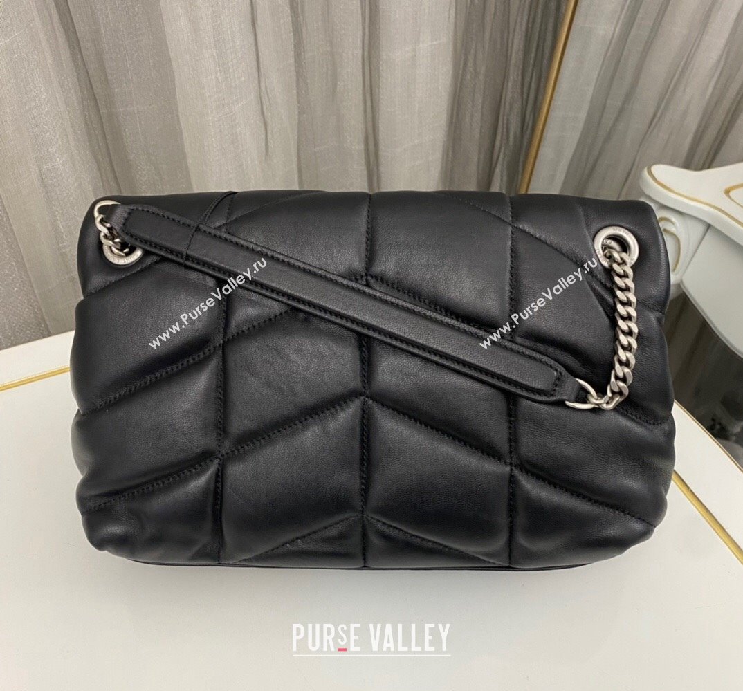 Saint Laurent puffer small Bag in nappa leather 577476 Black/Silver (nana-24010923)