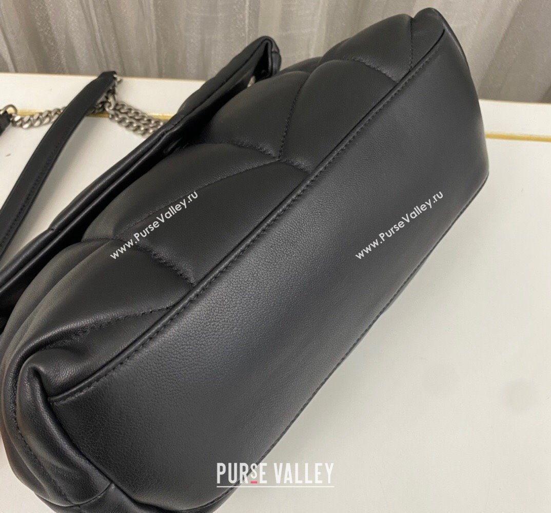 Saint Laurent puffer small Bag in nappa leather 577476 Black/Silver (nana-24010923)