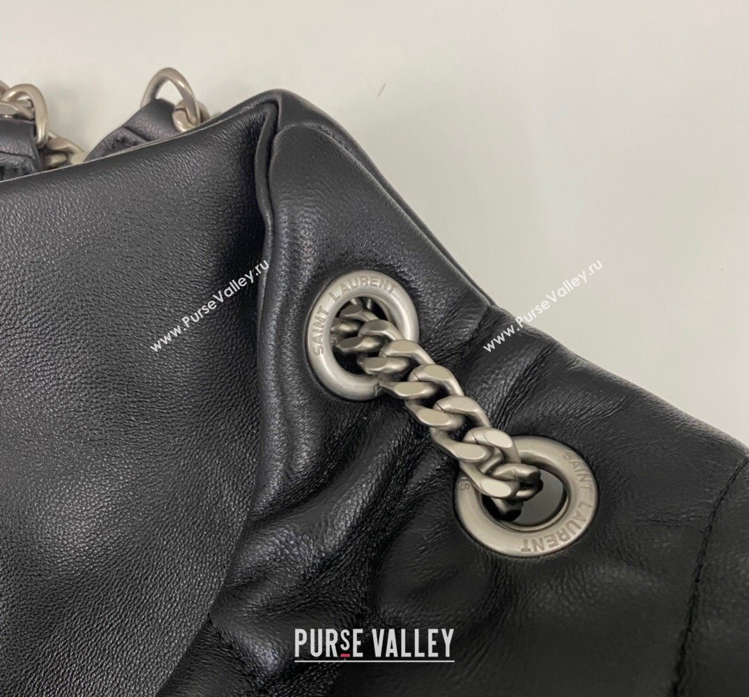 Saint Laurent puffer small Bag in nappa leather 577476 Black/Silver (nana-24010923)