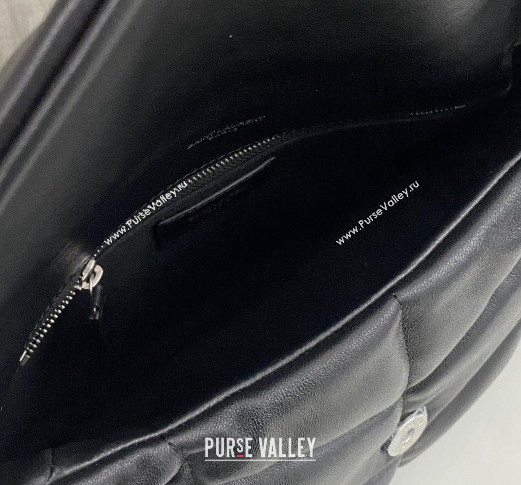 Saint Laurent puffer small Bag in nappa leather 577476 Black/Silver (nana-24010923)