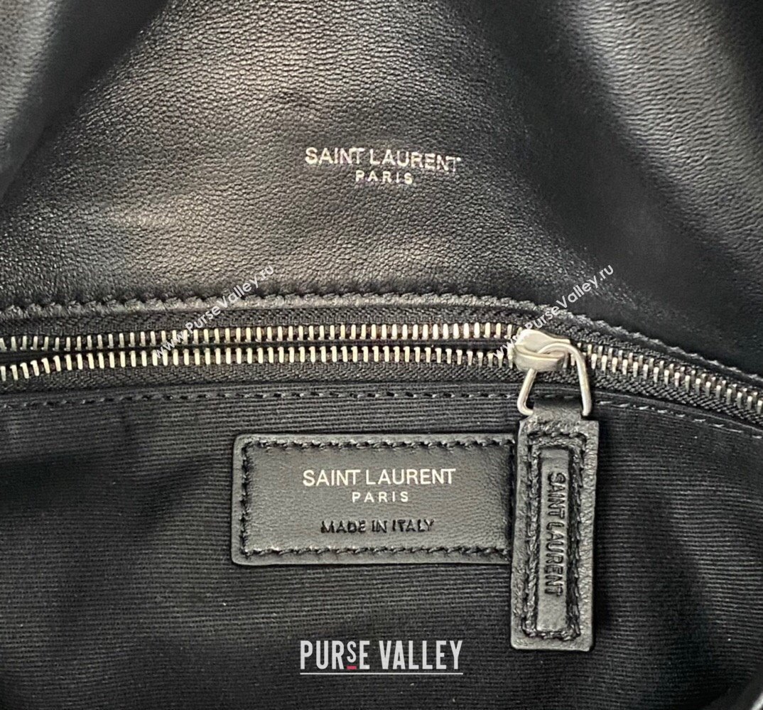 Saint Laurent puffer small Bag in nappa leather 577476 Black/Silver (nana-24010923)