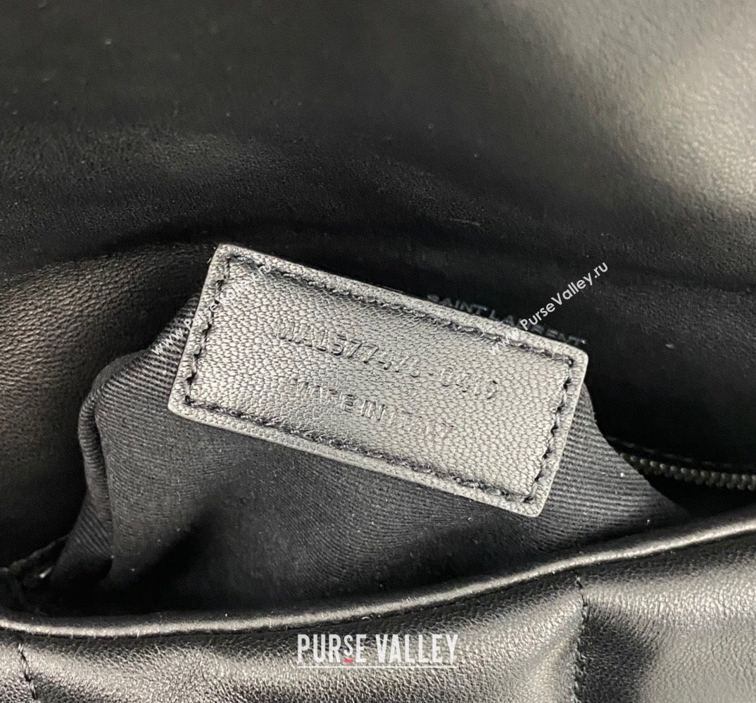 Saint Laurent puffer small Bag in nappa leather 577476 Black/Silver (nana-24010923)