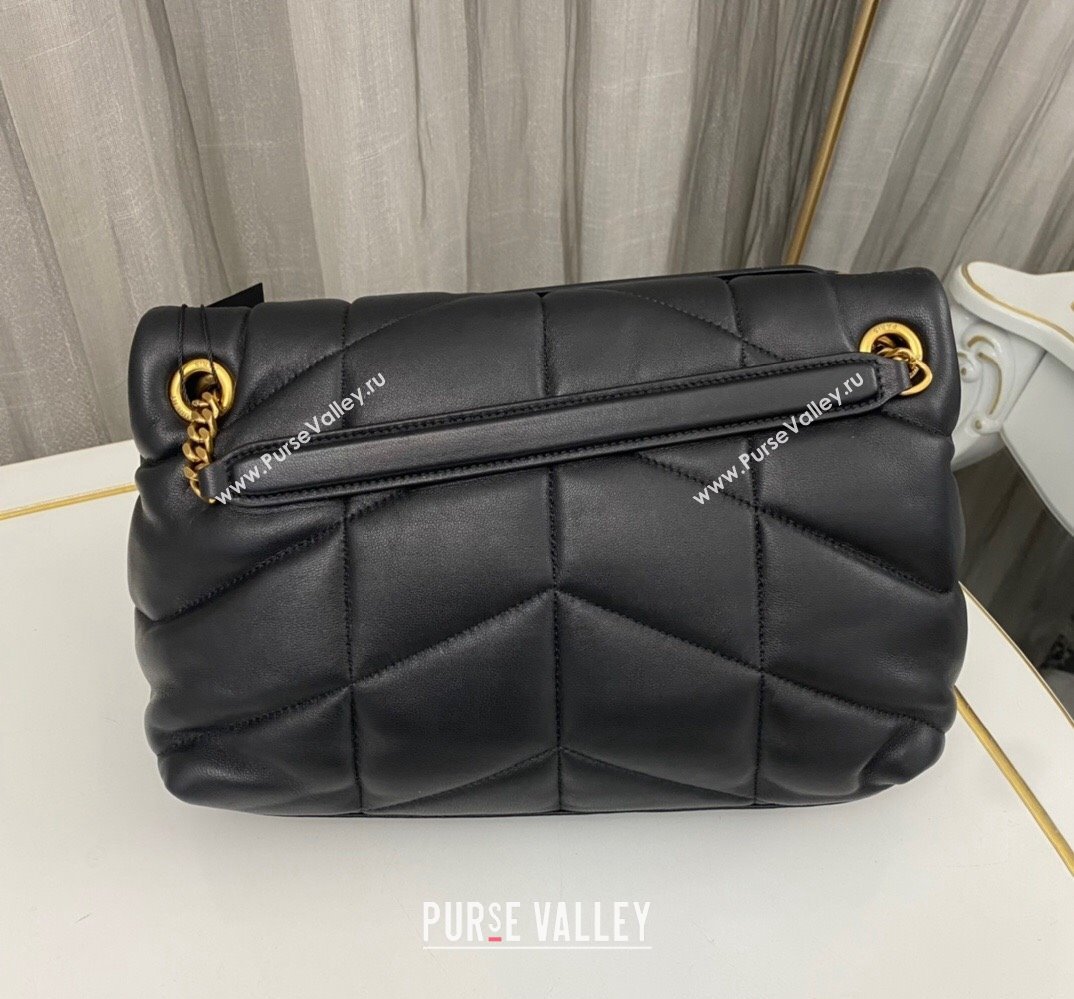 Saint Laurent puffer small Bag in nappa leather 577476 Black/Gold (nana-24010922)