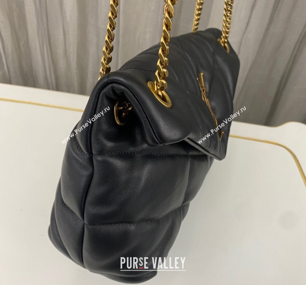 Saint Laurent puffer small Bag in nappa leather 577476 Black/Gold (nana-24010922)