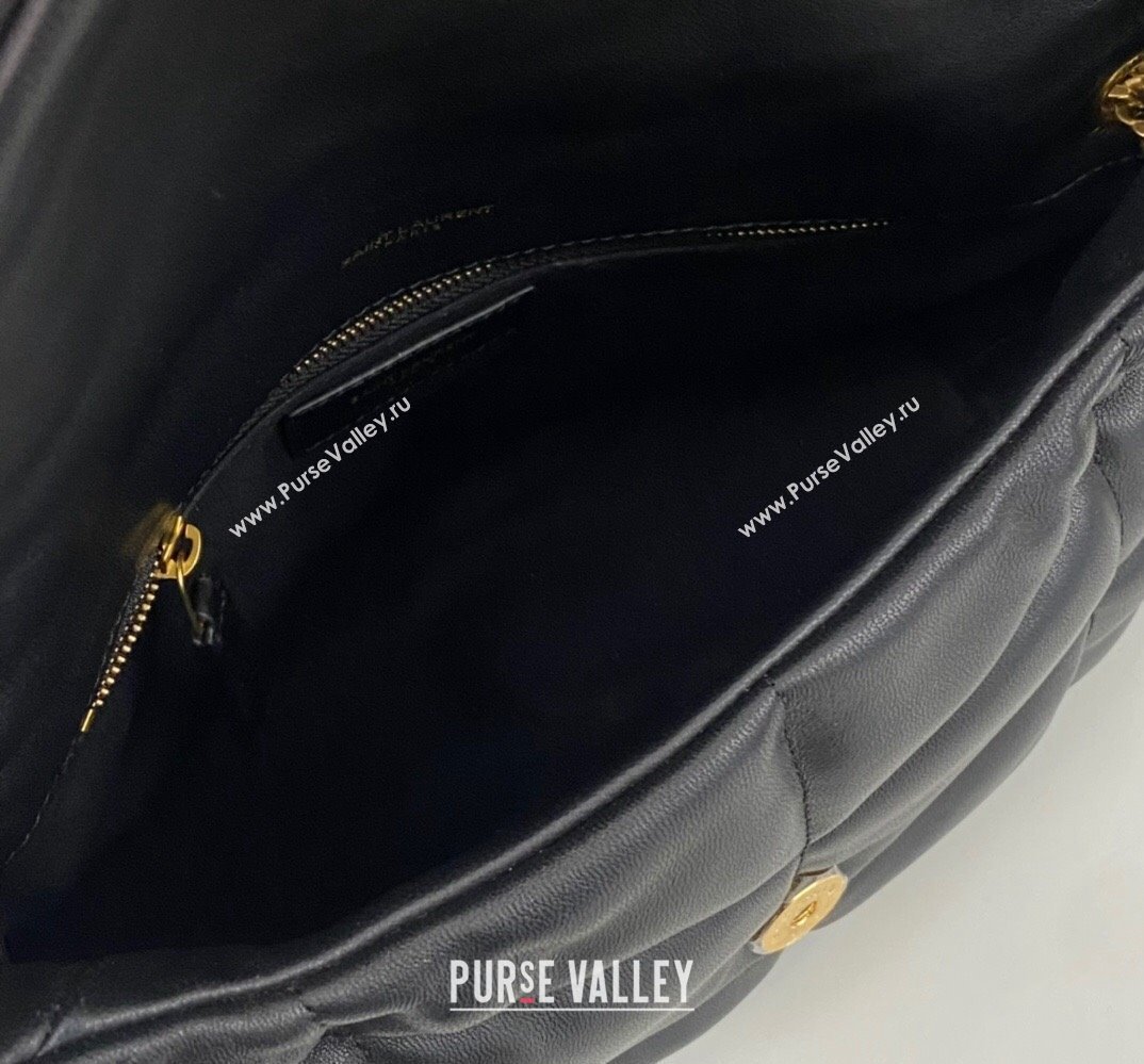 Saint Laurent puffer small Bag in nappa leather 577476 Black/Gold (nana-24010922)