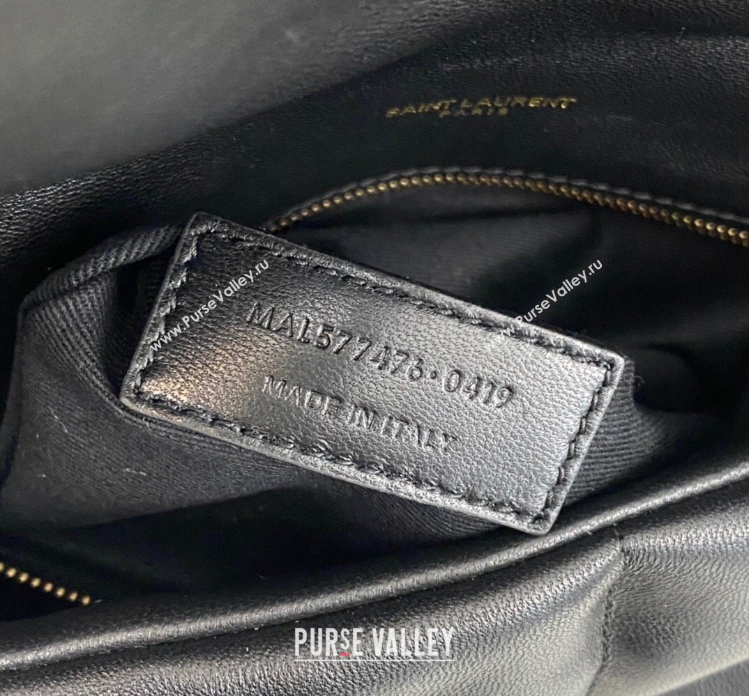 Saint Laurent puffer small Bag in nappa leather 577476 Black/Gold (nana-24010922)