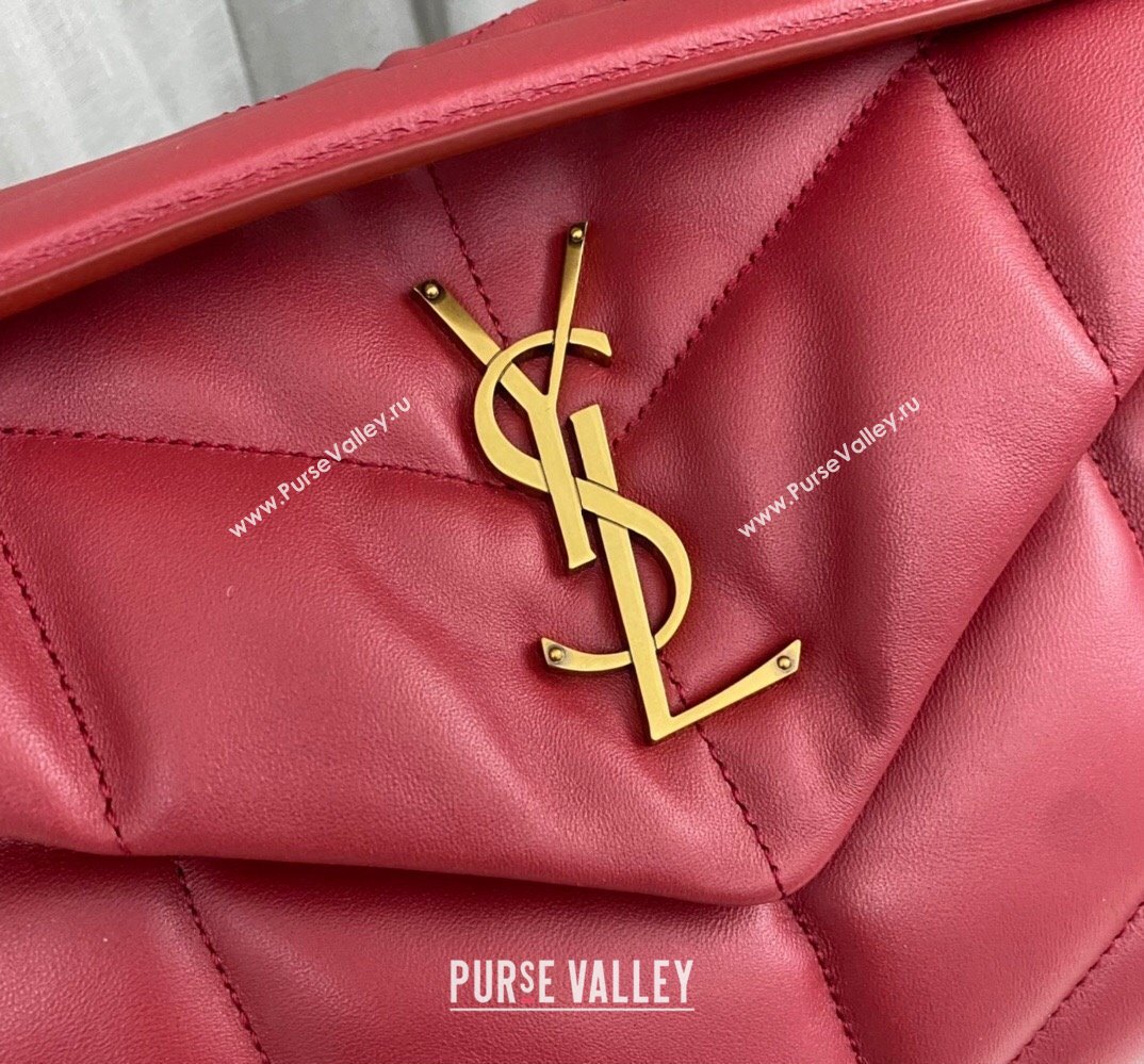 Saint Laurent puffer small Bag in nappa leather 577476 Red (nana-24010927)