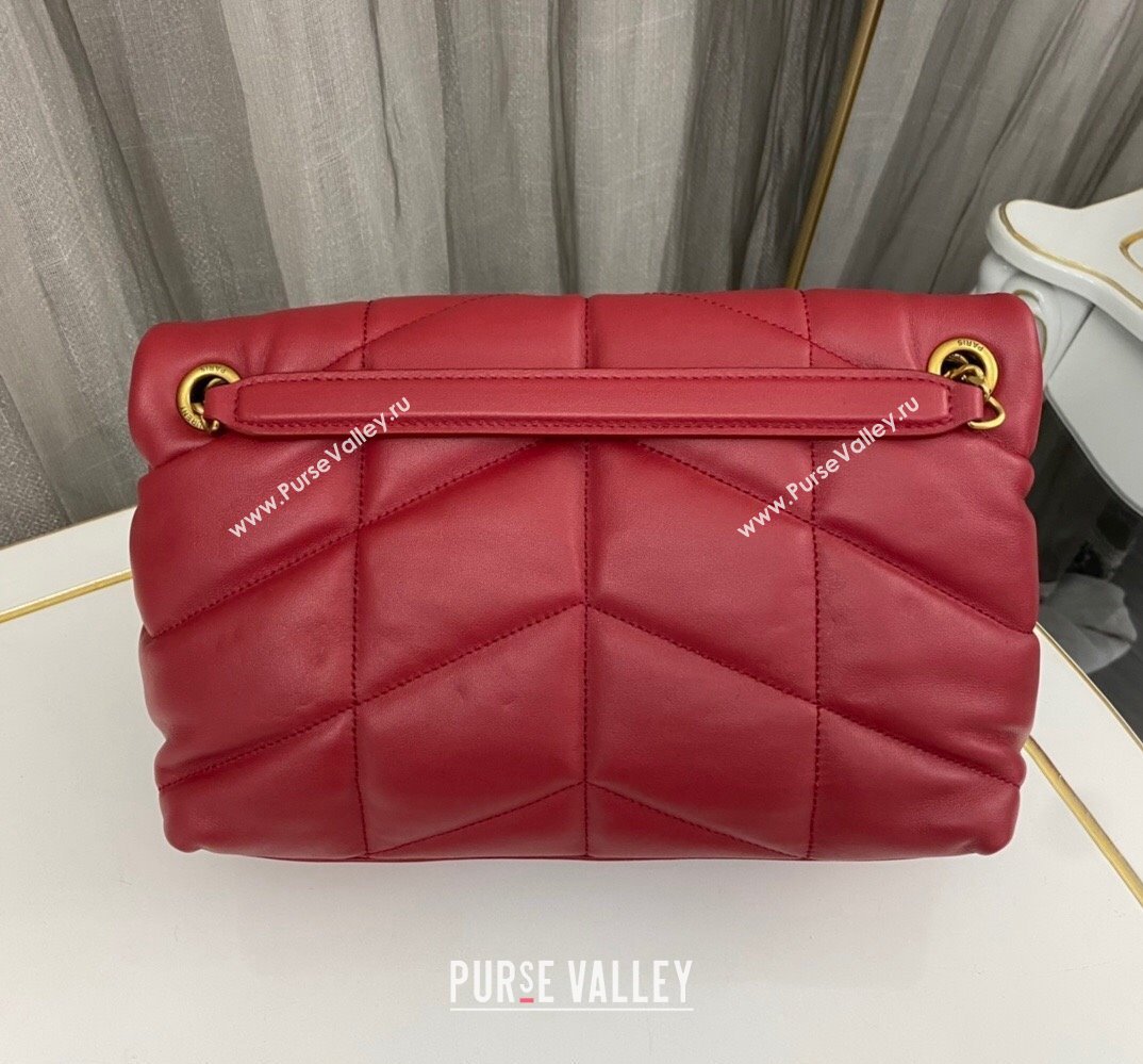 Saint Laurent puffer small Bag in nappa leather 577476 Red (nana-24010927)