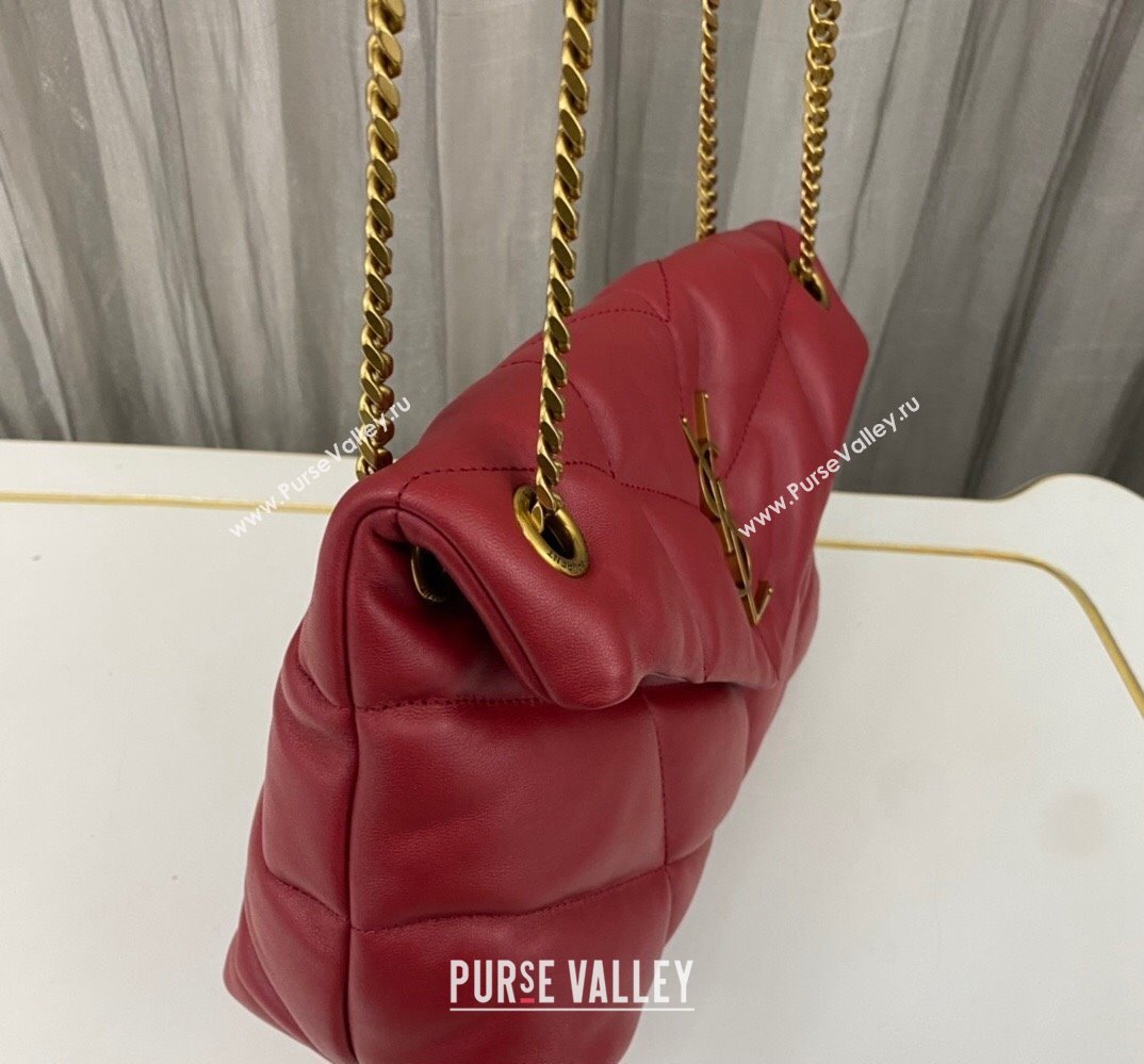 Saint Laurent puffer small Bag in nappa leather 577476 Red (nana-24010927)