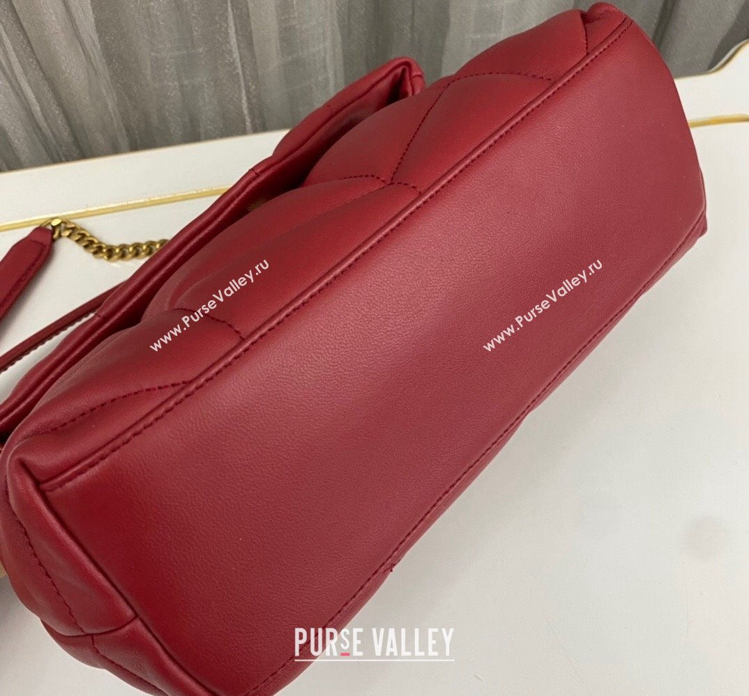 Saint Laurent puffer small Bag in nappa leather 577476 Red (nana-24010927)