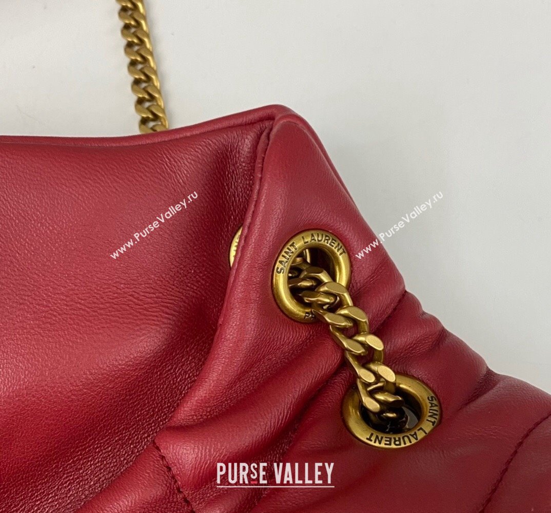 Saint Laurent puffer small Bag in nappa leather 577476 Red (nana-24010927)