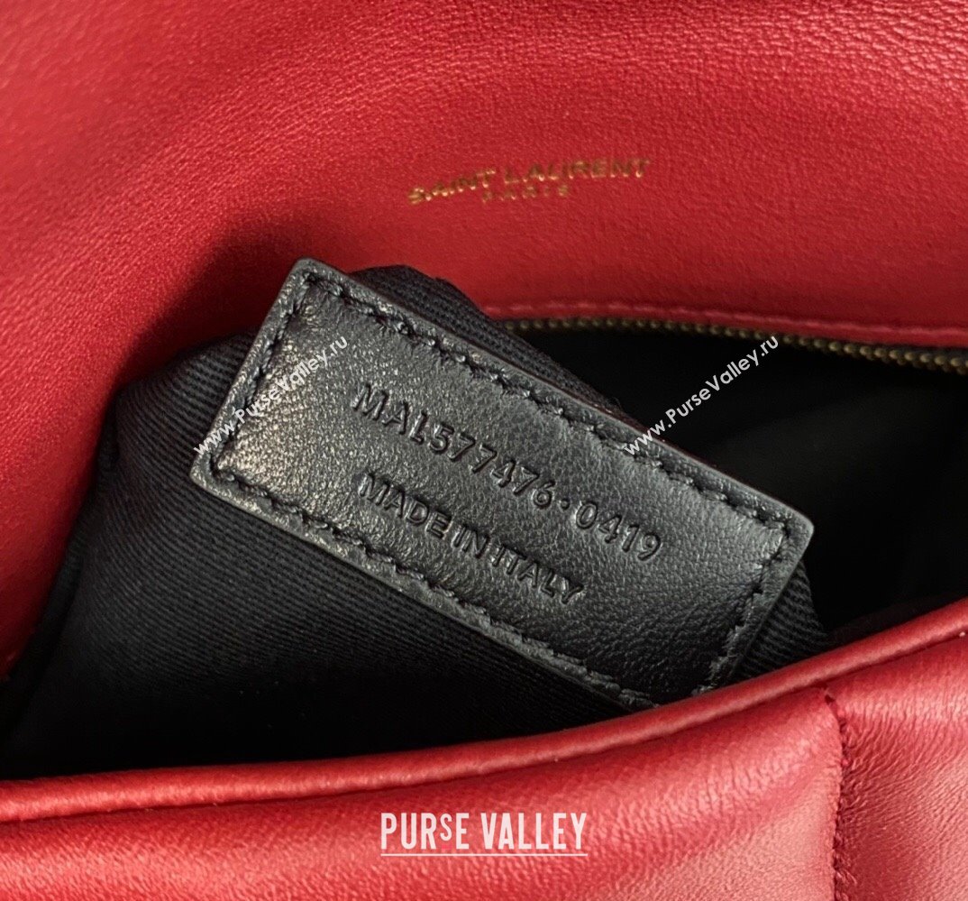 Saint Laurent puffer small Bag in nappa leather 577476 Red (nana-24010927)