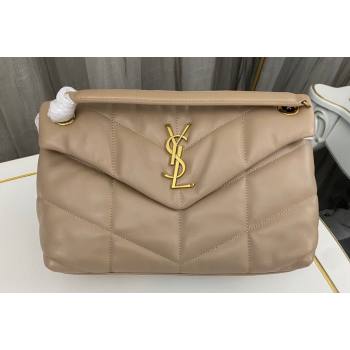 Saint Laurent puffer small Bag in nappa leather 577476 Beige (nana-24010926)