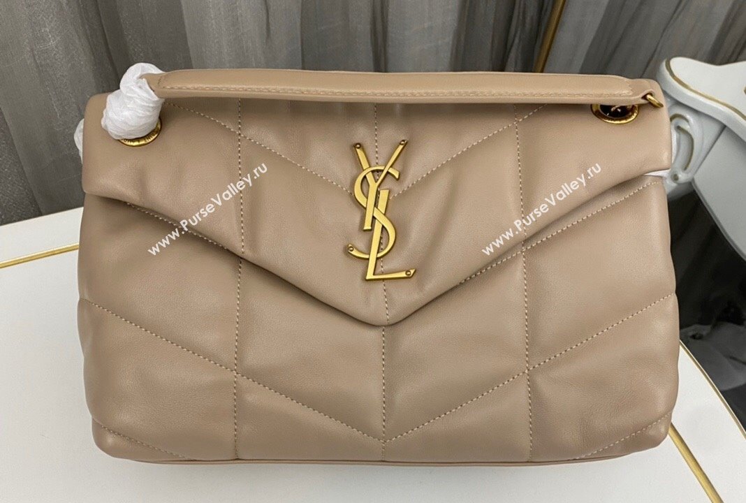 Saint Laurent puffer small Bag in nappa leather 577476 Beige (nana-24010926)