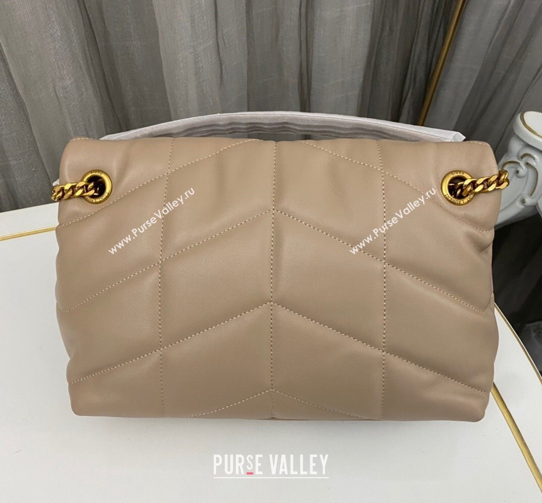 Saint Laurent puffer small Bag in nappa leather 577476 Beige (nana-24010926)