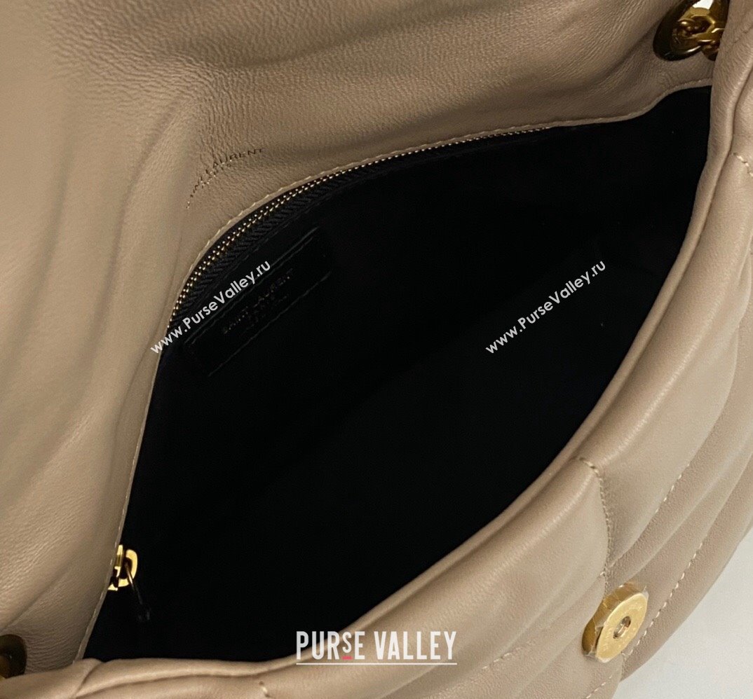 Saint Laurent puffer small Bag in nappa leather 577476 Beige (nana-24010926)