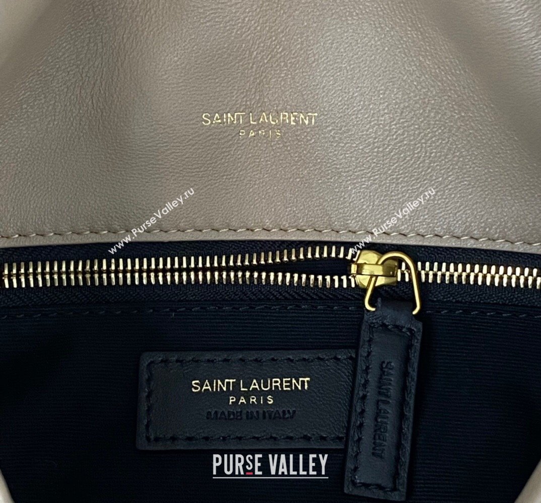 Saint Laurent puffer small Bag in nappa leather 577476 Beige (nana-24010926)