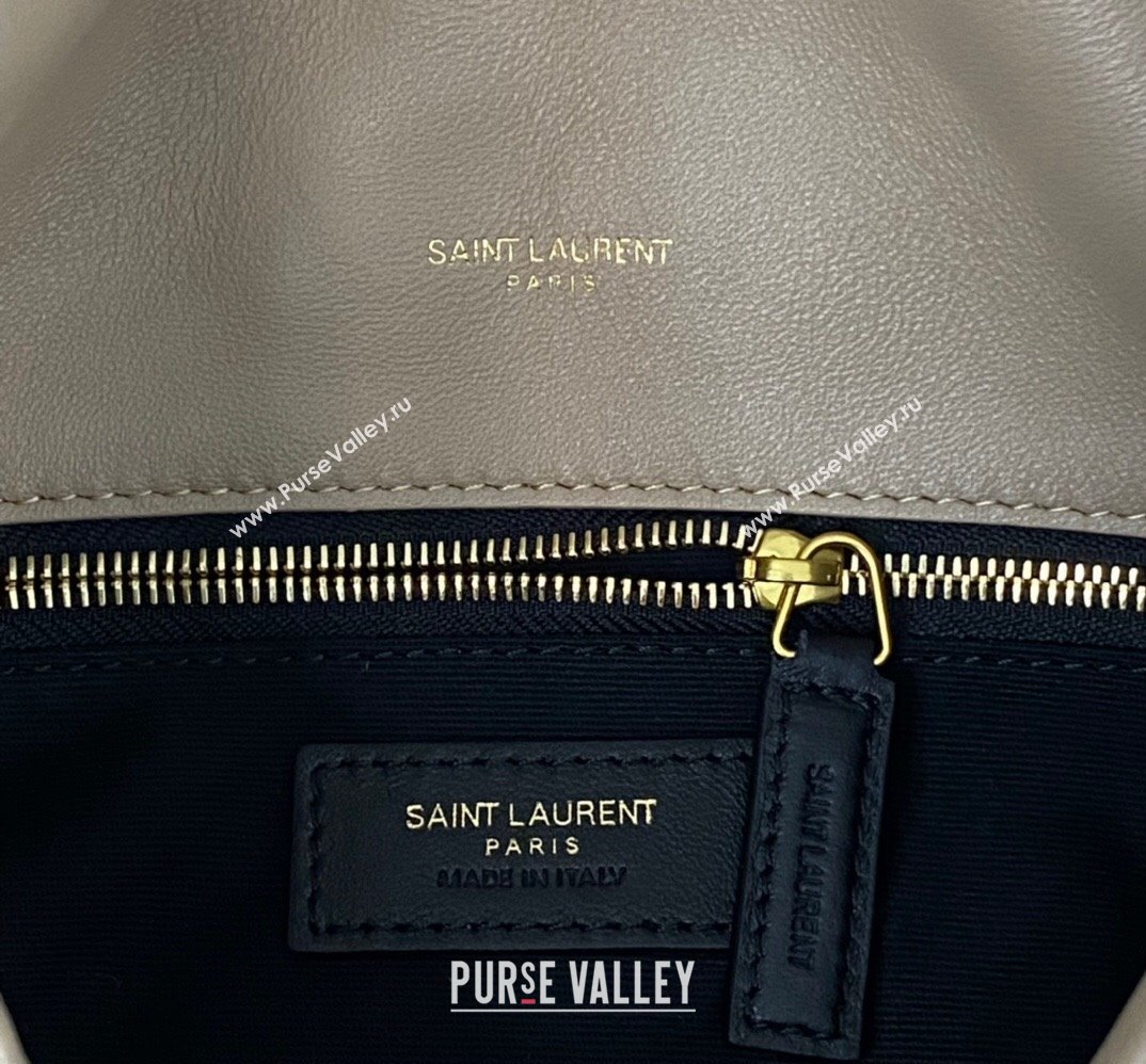 Saint Laurent puffer small Bag in nappa leather 577476 Beige (nana-24010926)