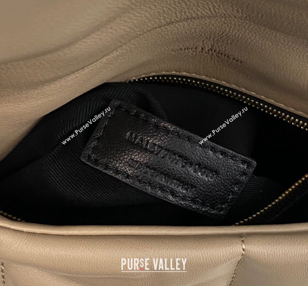 Saint Laurent puffer small Bag in nappa leather 577476 Beige (nana-24010926)