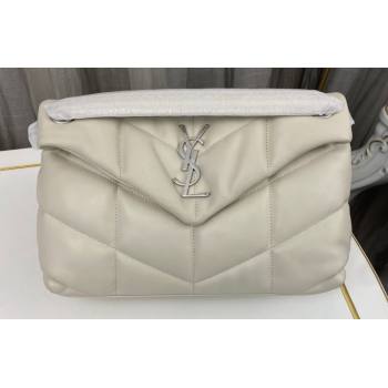 Saint Laurent puffer small Bag in nappa leather 577476 Vintage White/Silver (nana-24010930)