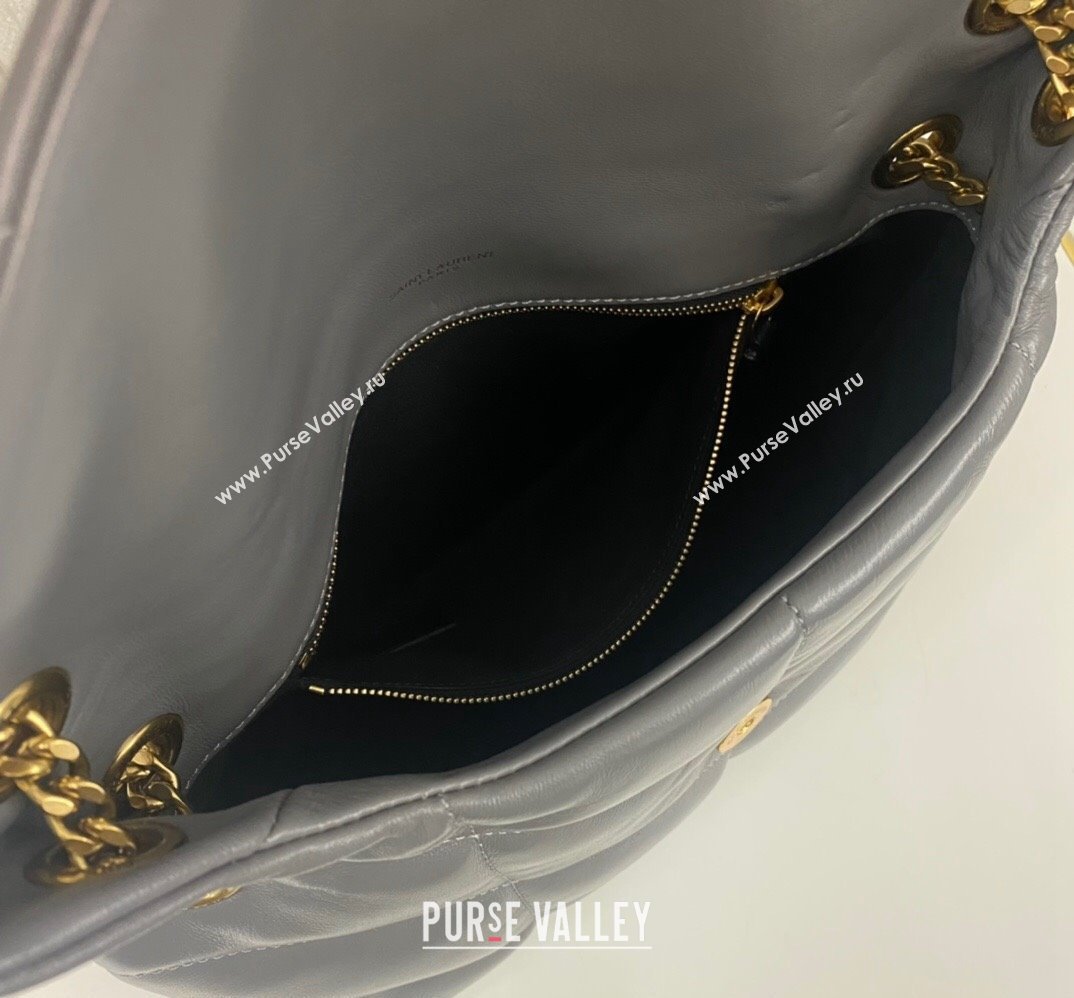 Saint Laurent puffer small Bag in nappa leather 577476 Gray (nana-24010931)