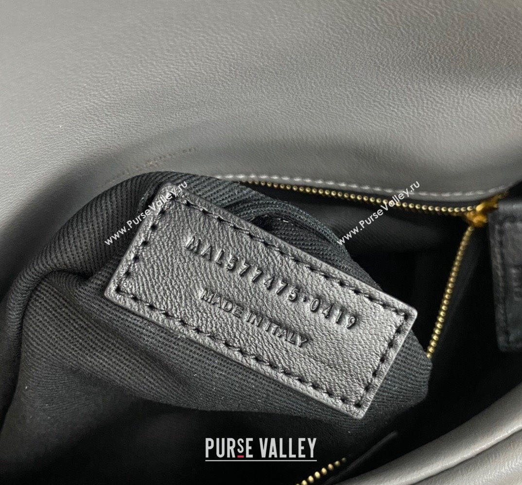 Saint Laurent puffer medium Bag in nappa leather 577475 Gray/Gold (nana-24010906)