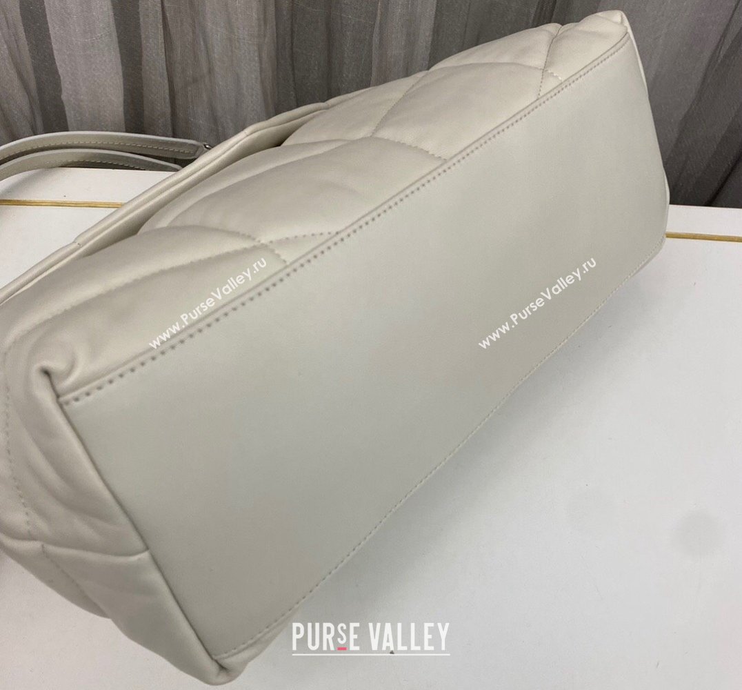 Saint Laurent puffer medium Bag in nappa leather 577475 Vintage White/Silver (nana-24010912)