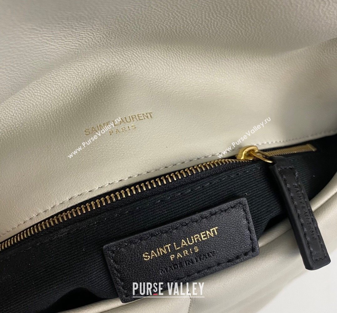 Saint Laurent puffer medium Bag in nappa leather 577475 Vintage White/Gold (nana-24010911)