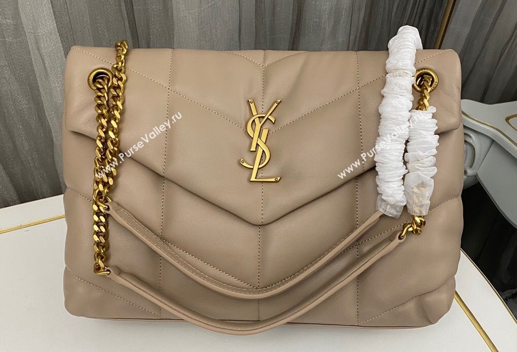 Saint Laurent puffer medium Bag in nappa leather 577475 Beige (nana-24010907)