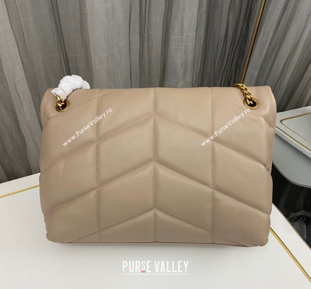 Saint Laurent puffer medium Bag in nappa leather 577475 Beige (nana-24010907)