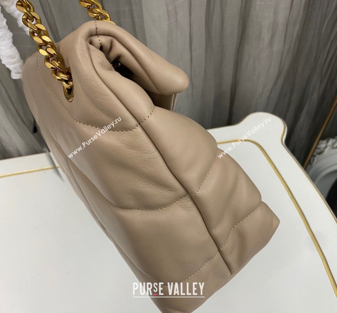 Saint Laurent puffer medium Bag in nappa leather 577475 Beige (nana-24010907)