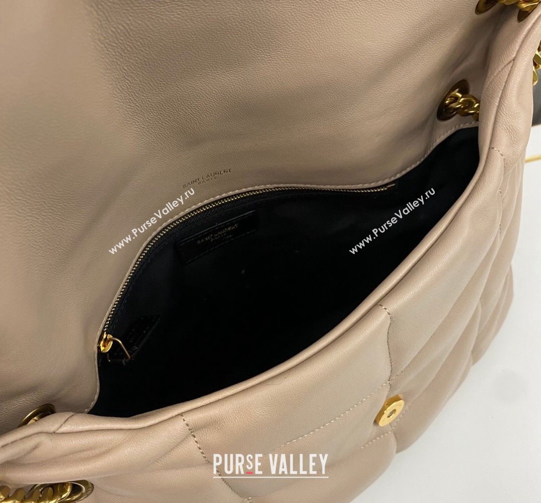 Saint Laurent puffer medium Bag in nappa leather 577475 Beige (nana-24010907)