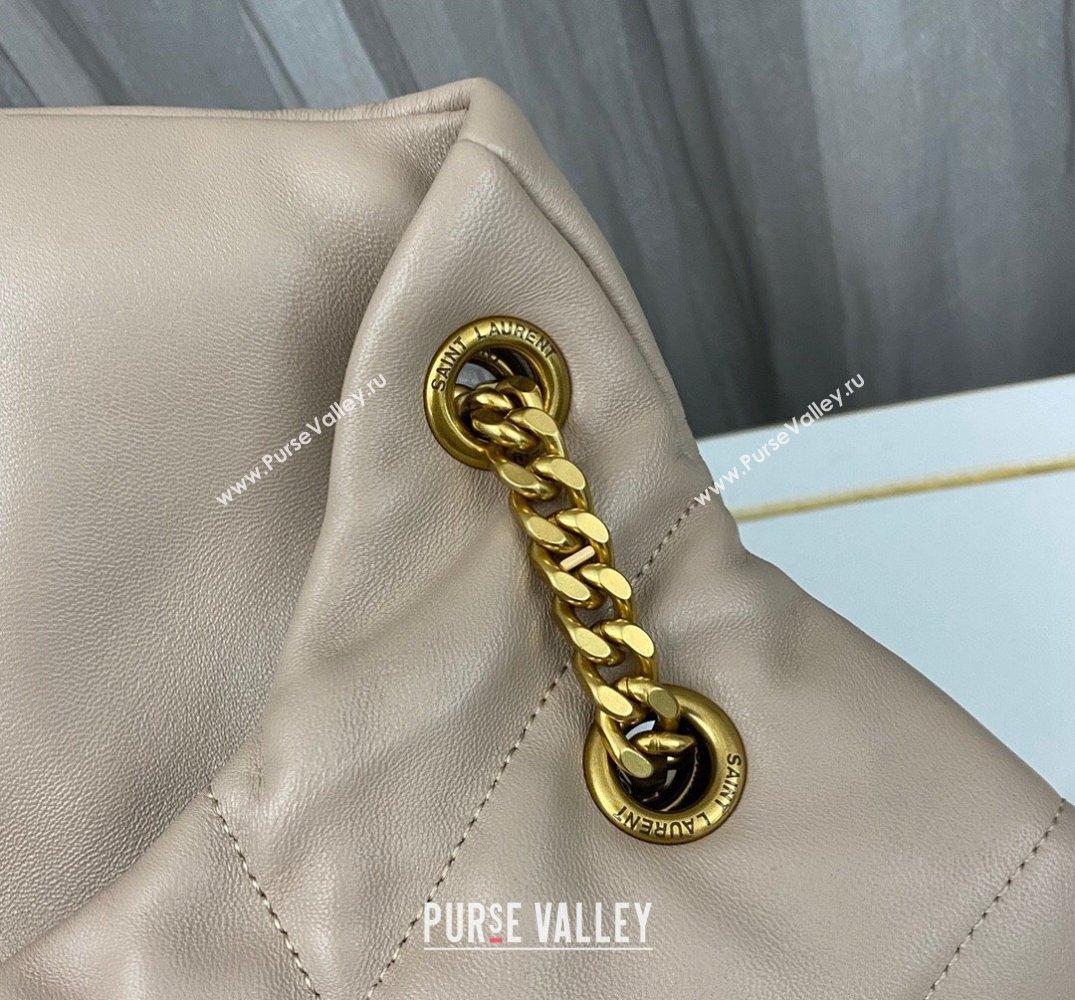 Saint Laurent puffer medium Bag in nappa leather 577475 Beige (nana-24010907)