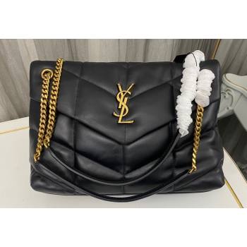 Saint Laurent puffer medium Bag in nappa leather 577475 Black/Gold (nana-24010902)