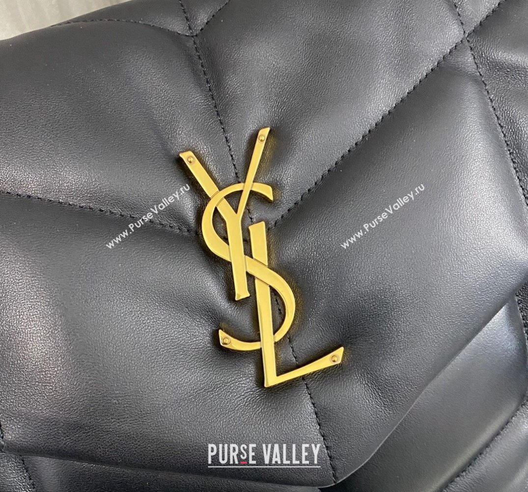 Saint Laurent puffer medium Bag in nappa leather 577475 Black/Gold (nana-24010902)