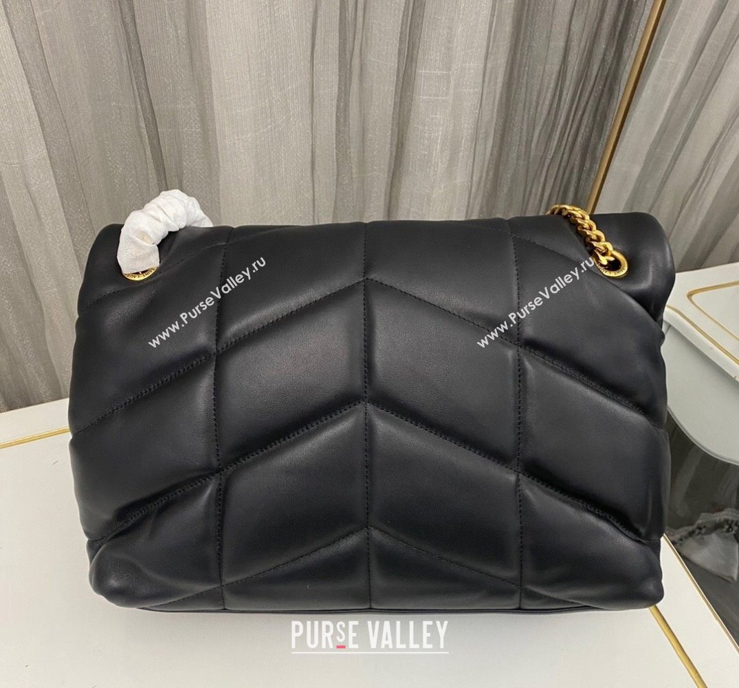 Saint Laurent puffer medium Bag in nappa leather 577475 Black/Gold (nana-24010902)