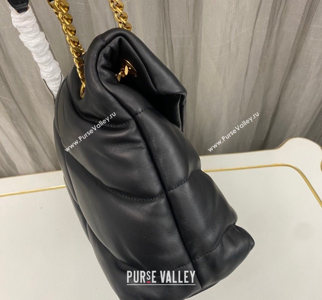 Saint Laurent puffer medium Bag in nappa leather 577475 Black/Gold (nana-24010902)