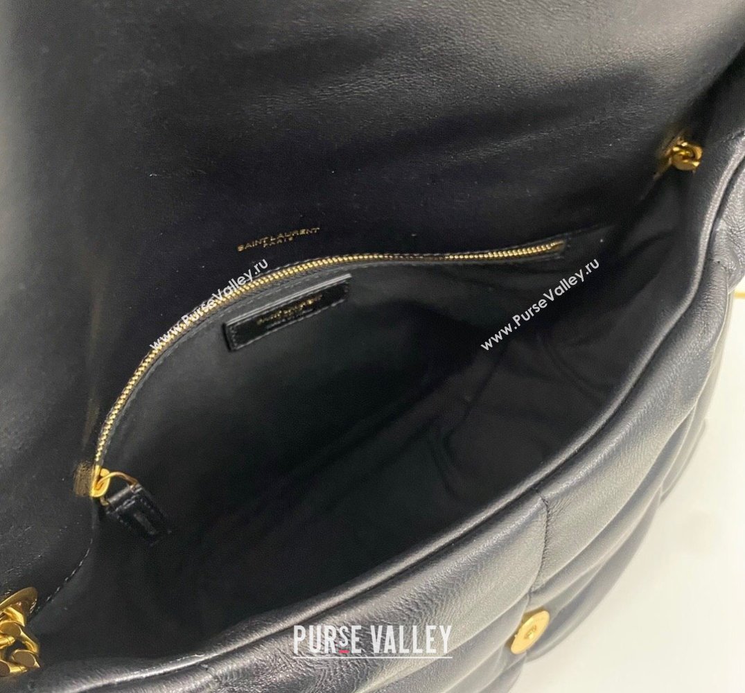 Saint Laurent puffer medium Bag in nappa leather 577475 Black/Gold (nana-24010902)