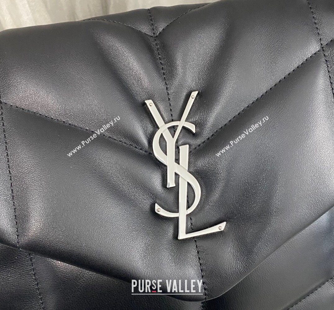 Saint Laurent puffer medium Bag in nappa leather 577475 Black/Silver (nana-24010903)