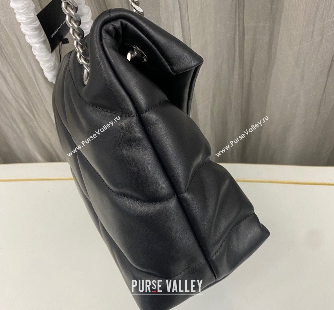 Saint Laurent puffer medium Bag in nappa leather 577475 Black/Silver (nana-24010903)