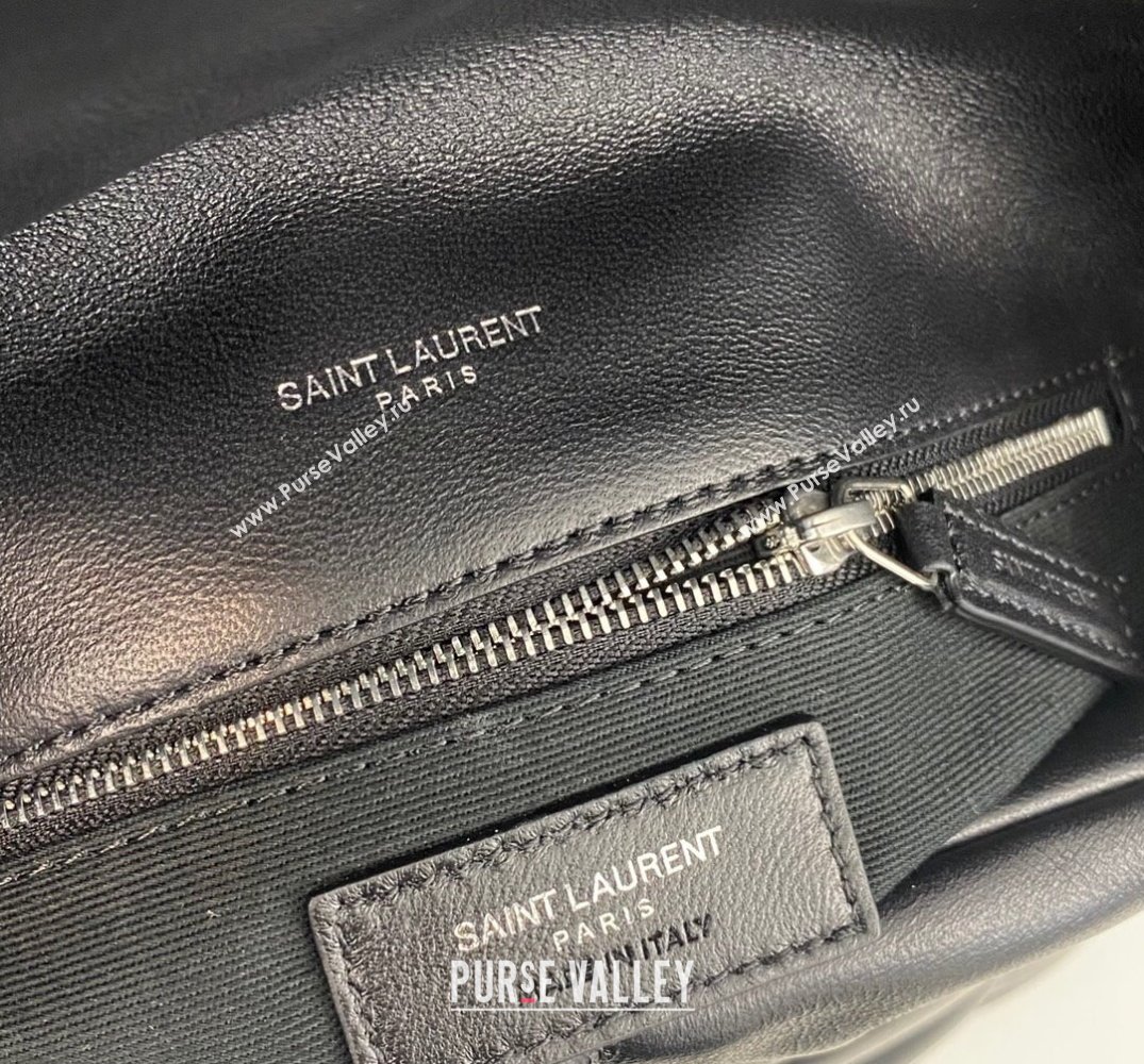 Saint Laurent puffer medium Bag in nappa leather 577475 Black/Silver (nana-24010903)