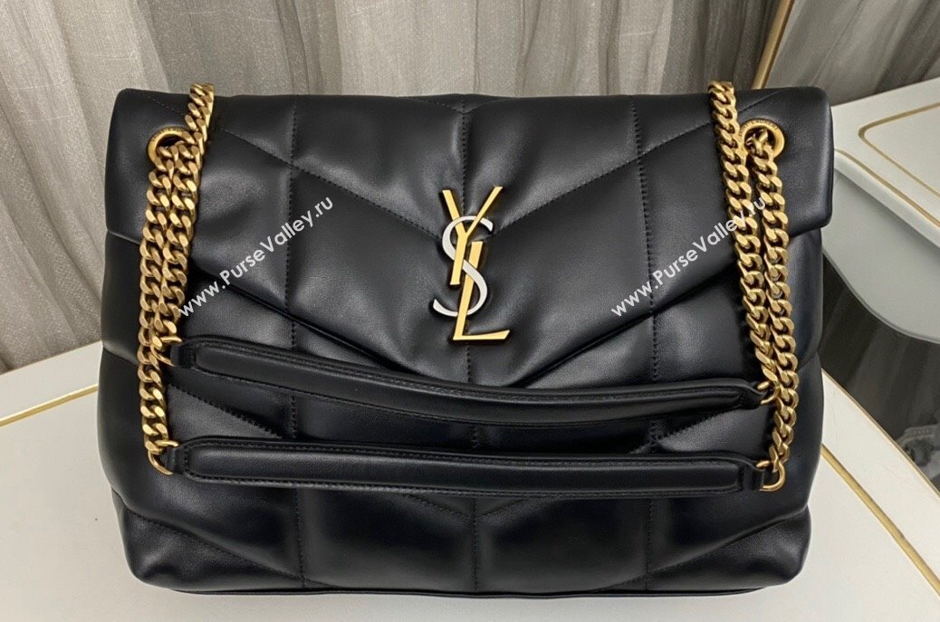 Saint Laurent puffer medium Bag in nappa leather 577475 Black/Tricolor (nana-24010913)